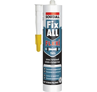 Vox Клей Клей герметик эластичный SOUDAL FIX ALL FLEXI, 290 мл.